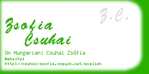 zsofia csuhai business card